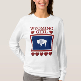 Wyoming Girl State Flag Hört T - Shirt