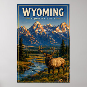 Wyoming Grand Teton Bergwildnis Poster