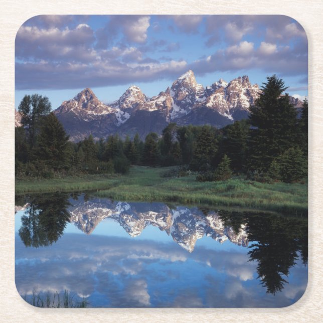 Wyoming, Grand Teton Nationalpark 4 Rechteckiger Pappuntersetzer (Vorderseite)
