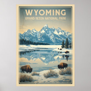 Wyoming Grand Teton Nationalpark V02 Poster