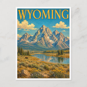 Wyoming Grand Tetons GeoSaga Postkarte