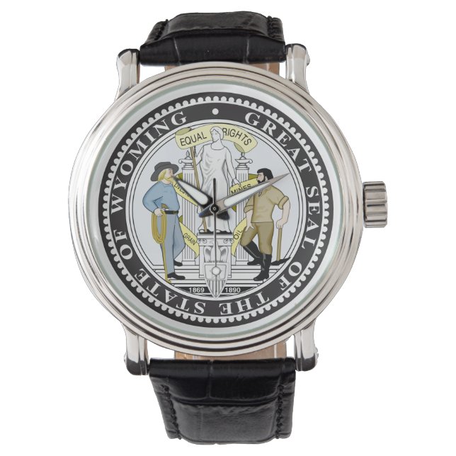 Wyoming großes Siegel Armbanduhr (Vorderseite)