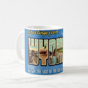 Wyoming Grußkarte Kaffeetasse