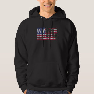 Wyoming Heimatstaat Wy Amerikanische Flagge Patrio Hoodie
