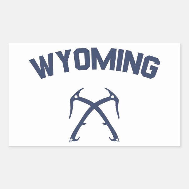 Wyoming Ice Climbing Rechteckiger Aufkleber (Vorderseite)