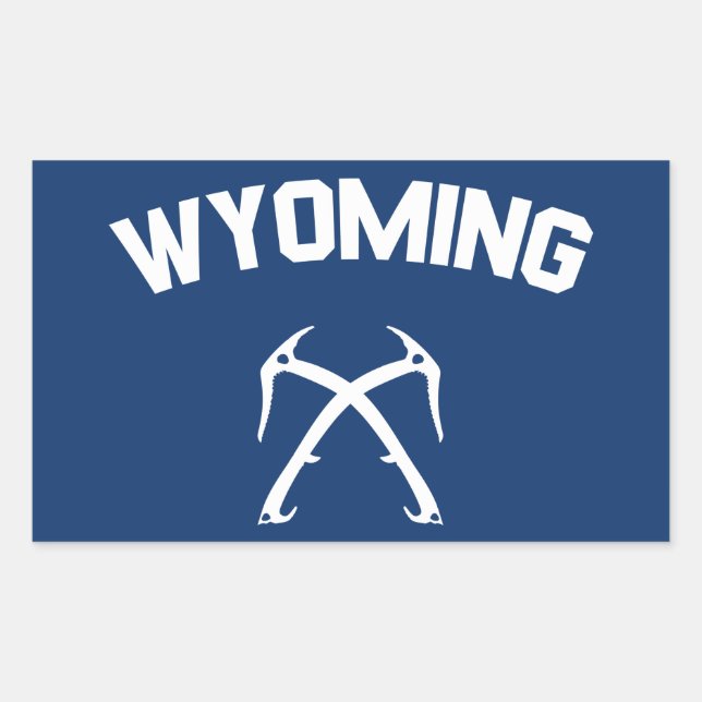Wyoming Ice Climbing Rechteckiger Aufkleber (Vorderseite)