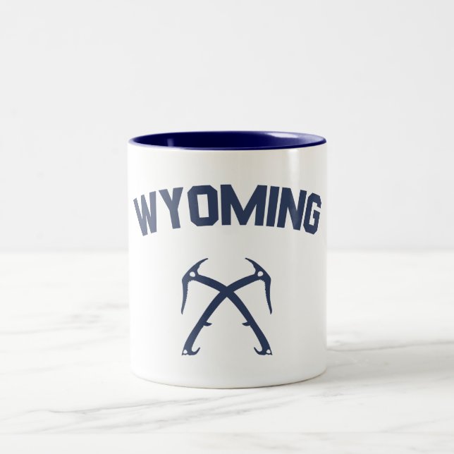 Wyoming Ice Climbing Zweifarbige Tasse (Mittel)