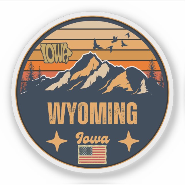 Wyoming, Iowa Aufkleber (Vorderseite)