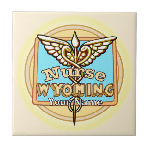 Wyoming Krankenschwester Caduceus Kachel