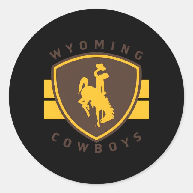 Wyoming Kuh abgeschirmter Streifen Runder Aufkleber (Vorderseite)