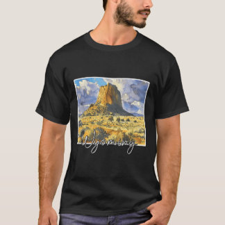 Wyoming-Landschaft-Aquarell-Kunst für Naturliebhab T-Shirt