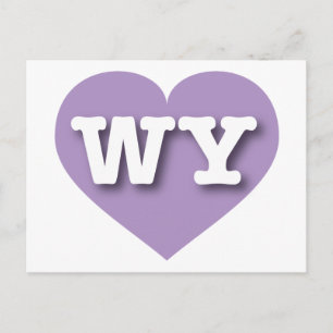 Wyoming Lavender Heart - I Liebe WY Postkarte