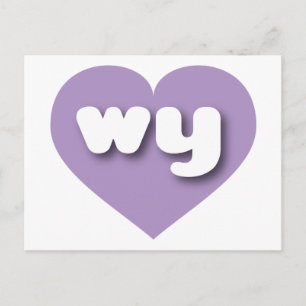 Wyoming lavender heart - ich Liebe warum Postkarte