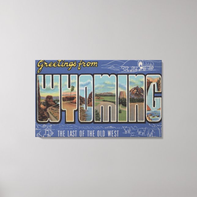 Wyoming (Letzter des alten Westens) Leinwanddruck (Vorderseite)