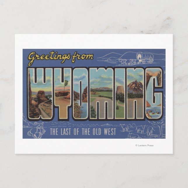 Wyoming (Letzter des alten Westens) Postkarte (Vorderseite)