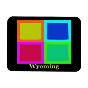 Wyoming Map-Silhouette Magnet