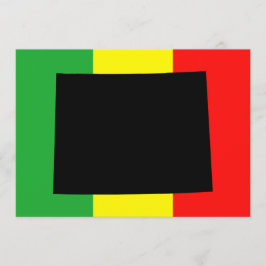Wyoming mit Rasta Colors Einladung
