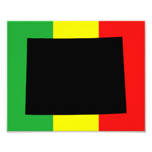 Wyoming mit Rasta Colors Fotodruck