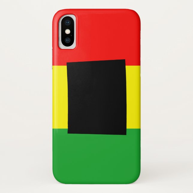 Wyoming mit Rasta-Farben Case-Mate iPhone Hülle (Rückseite)