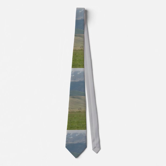 Wyoming Mountain Scene Necktie Krawatte (Vorderseite)