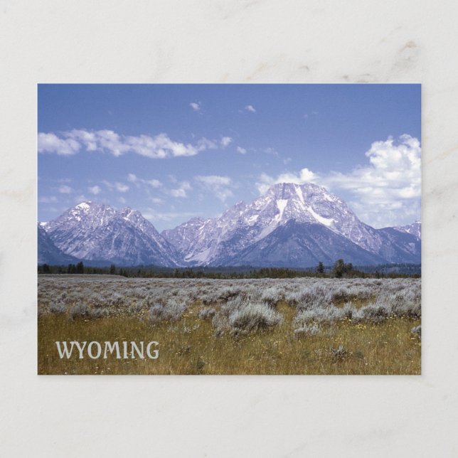 Wyoming Mountains Postkarte (Vorderseite)