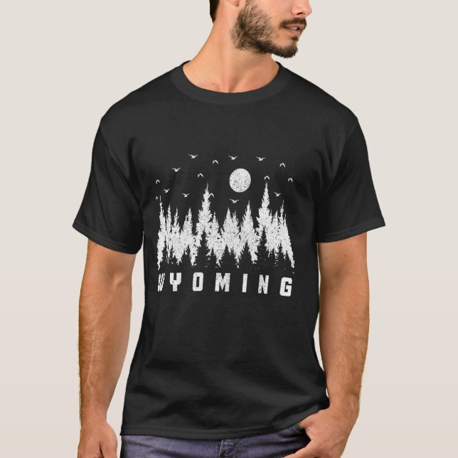 Wyoming Nature Lover Forest Wandern T-Shirt (Vorderseite)