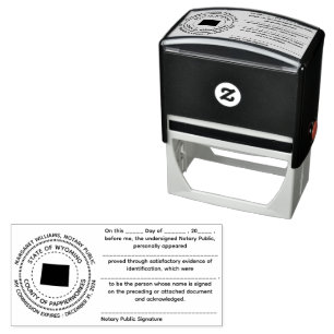 Wyoming Notary Public Recognition Briefmarke Permastempel