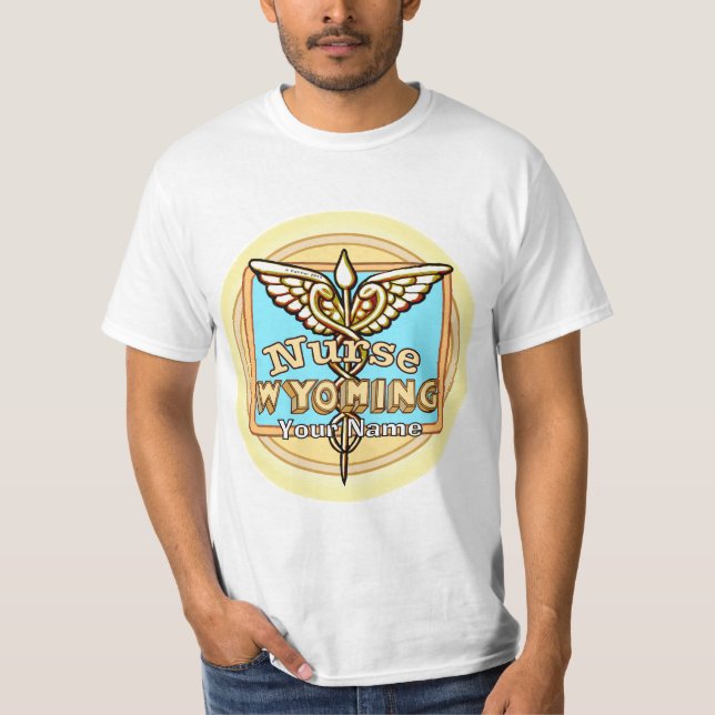 Wyoming Nurse Caduceus T-Shirt (Vorderseite)