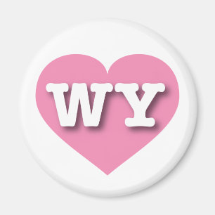 Wyoming Pink Heart - Große Liebe Magnet