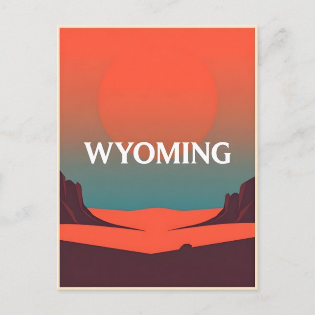 Wyoming Postcard Postkarte (Vorderseite)