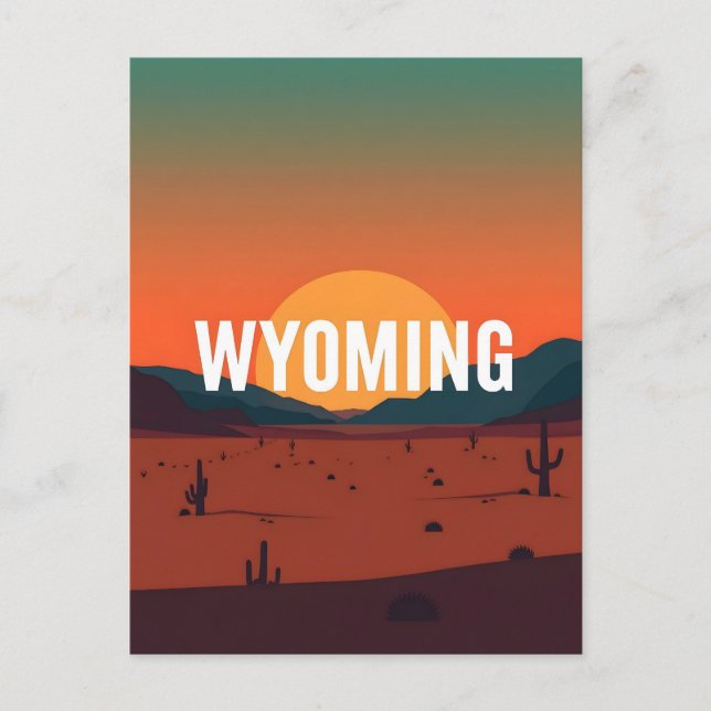 Wyoming Postcard Postkarte (Vorderseite)