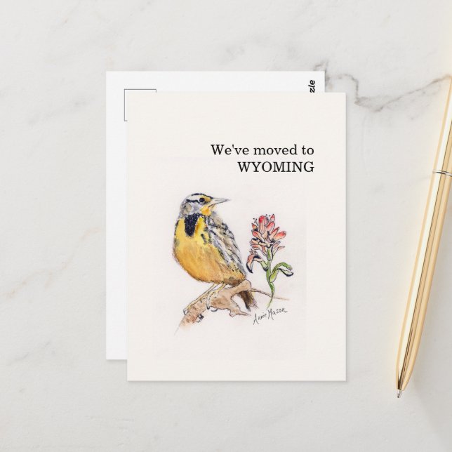 Wyoming Postkarte (Vorderseite/Rückseite Beispiel)