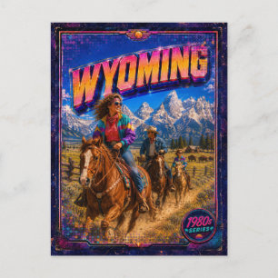 Wyoming Postkarte 80er Retro