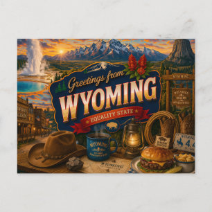 Wyoming-Postkarte Postkarte