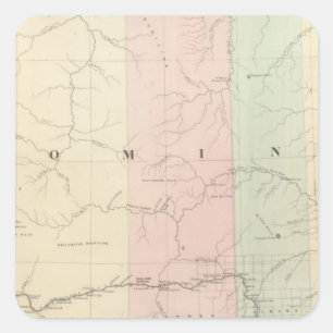 Wyoming Quadratischer Aufkleber