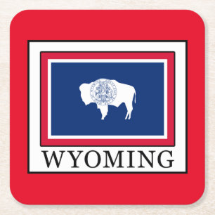 Wyoming Rechteckiger Pappuntersetzer