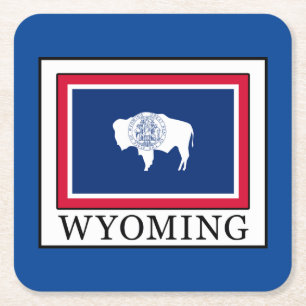 Wyoming Rechteckiger Pappuntersetzer