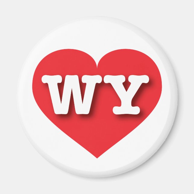 Wyoming Red Heart - I Liebe WY Magnet (Vorne)