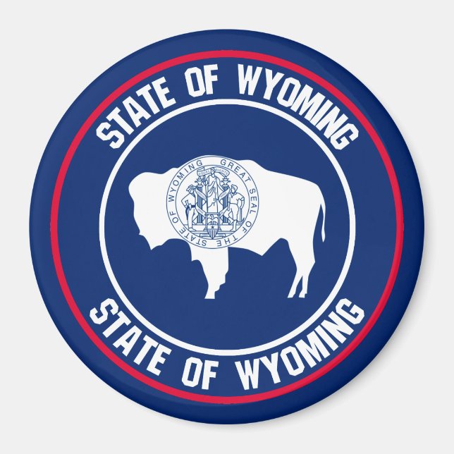 Wyoming Round Emblem Magnet (Vorne)