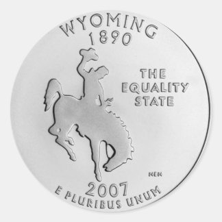 Wyoming Runder Aufkleber