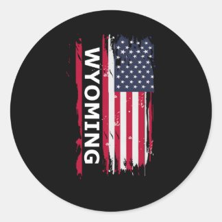 Wyoming Runder Aufkleber