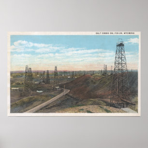 Wyoming Salt Creek Old Fields SceneWyoming Poster