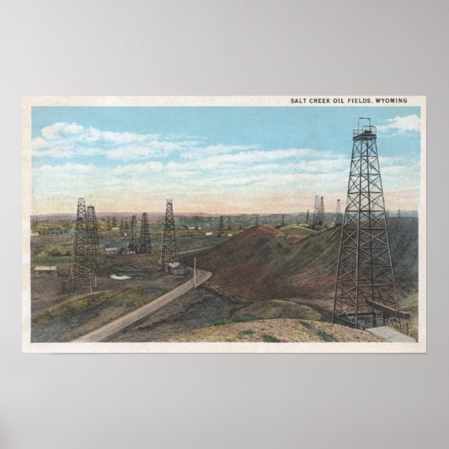Wyoming Salt Creek Old Fields SceneWyoming Poster (Vorne)