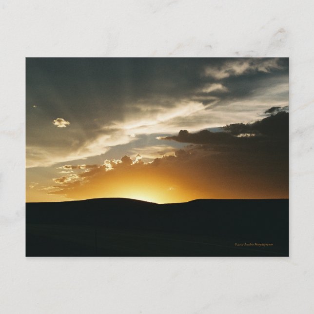 Wyoming-Sonnenuntergang-Postkarte Postkarte (Vorderseite)