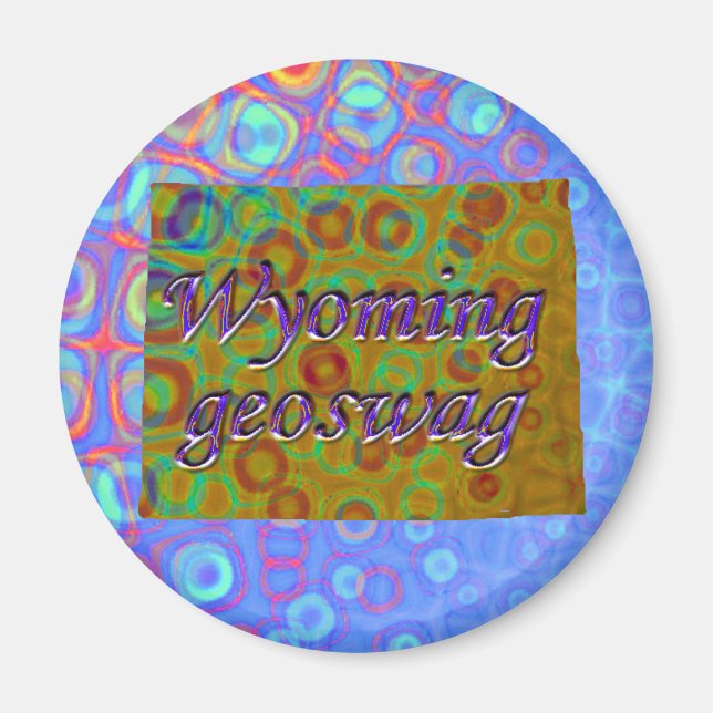 Wyoming Staat Geocaching Supplies Magnet Geoswag (Vorne)