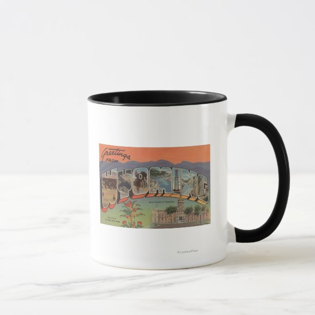 Wyoming (Staat Hauptstadt/Blume) Tasse (Rechts)