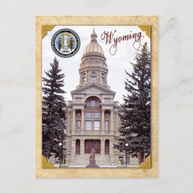 Wyoming Staat Hauptstadt, Cheyenne, WY Postkarte (Vorderseite)