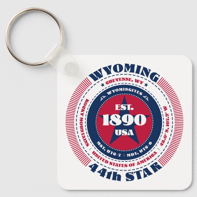 Wyoming Staat Schlüsselanhänger (Vorderseite)