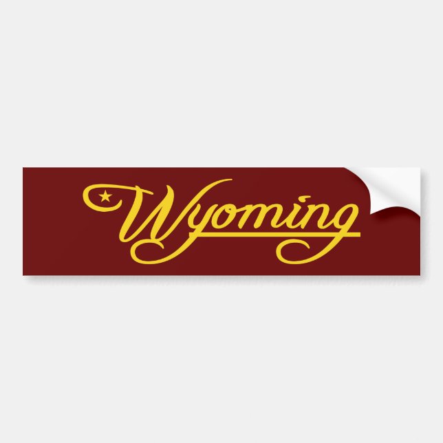 Wyoming (Staat von mir) Autoaufkleber (Vorne)