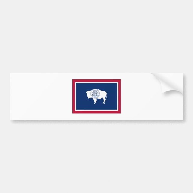 Wyoming-Staats-Flagge Autoaufkleber (Vorne)